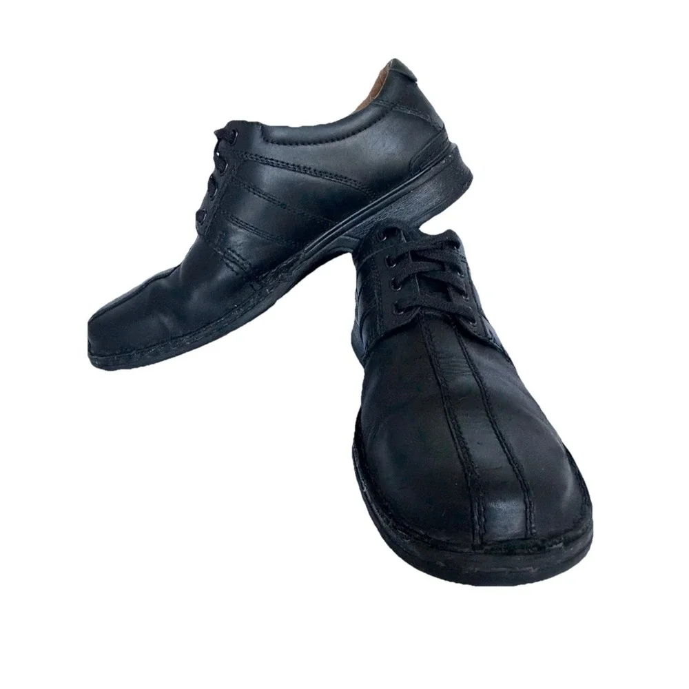 Clarks Touareg Vibe Mens 11.5 US/45 EU Oxford Shoe Black‎ Leather Casual Office